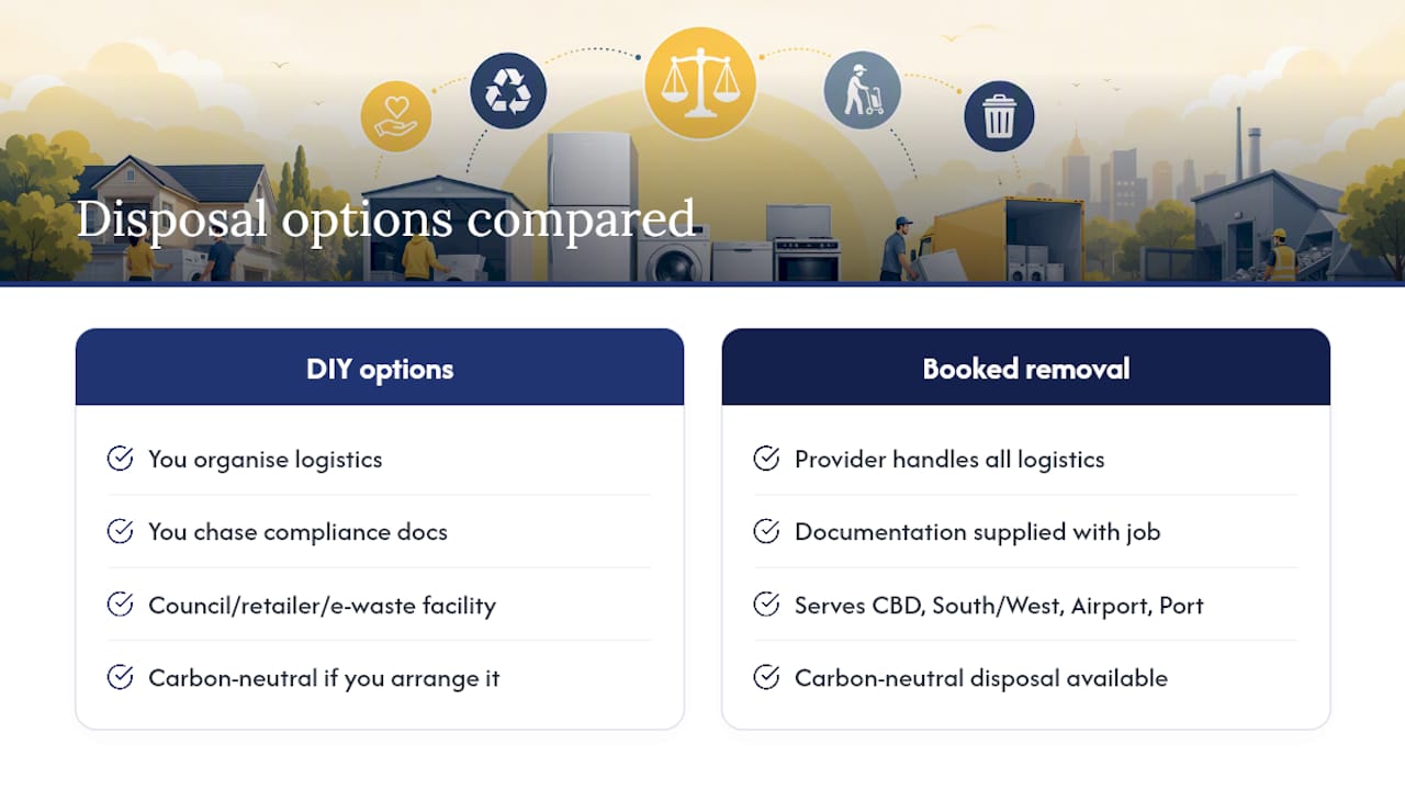 Book a removal that handles the compliance for you — overview diagram