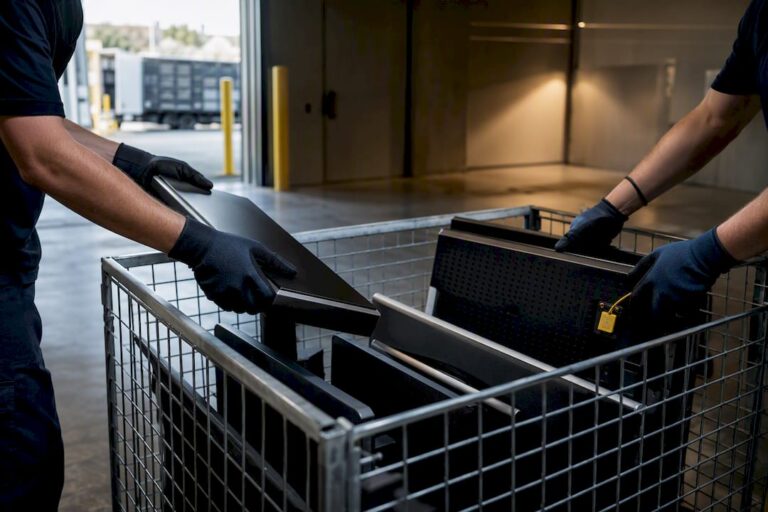 Business IT equipment collection in loading bay