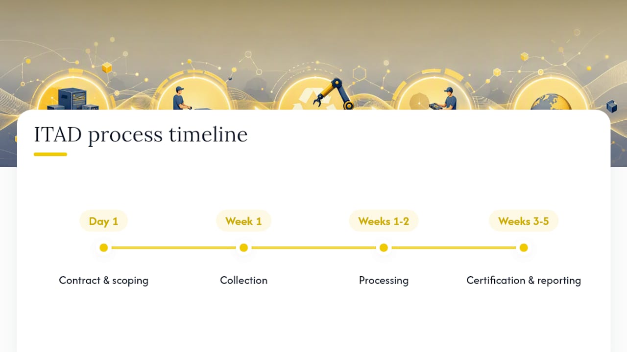 Four-phase IT asset disposal timeline