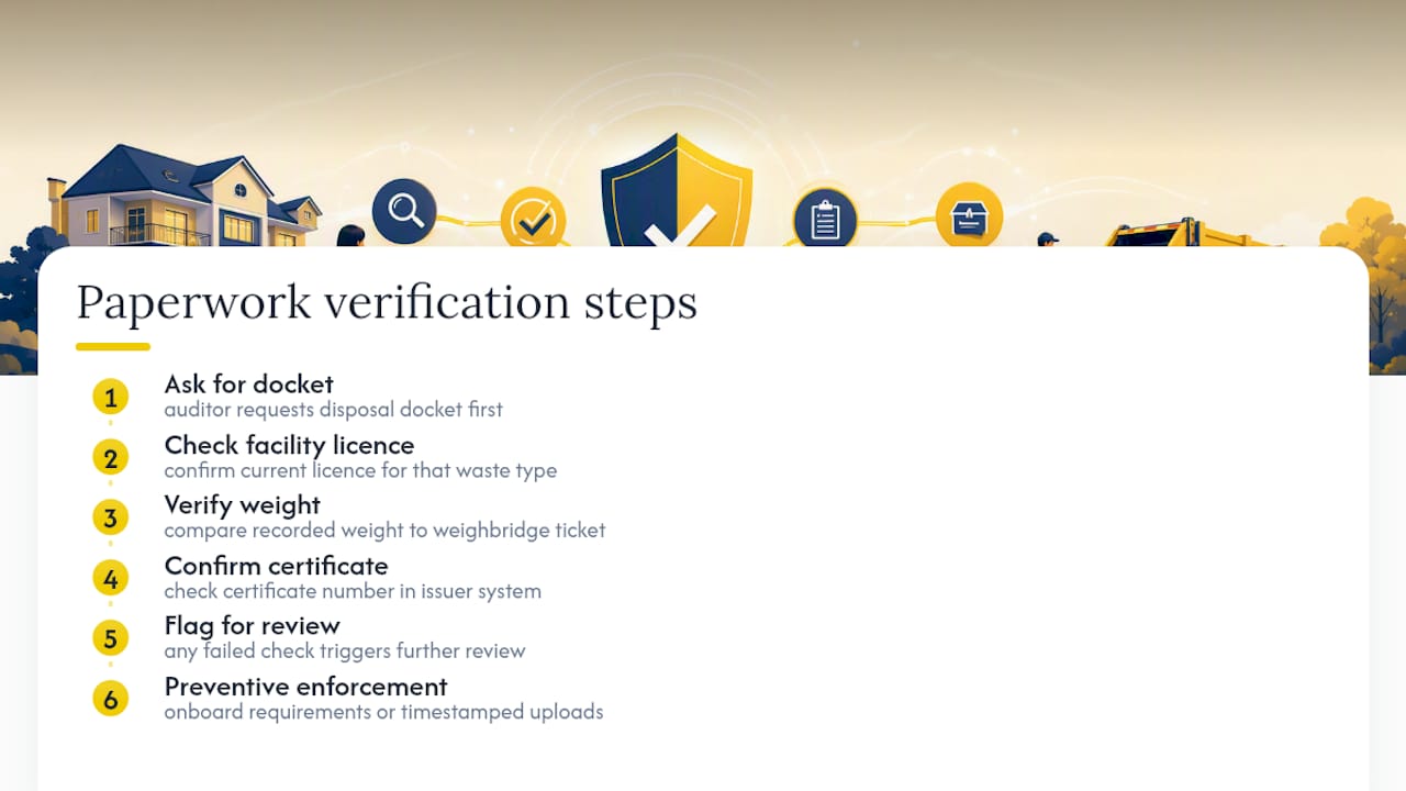 Who checks your paperwork, and how? — overview diagram