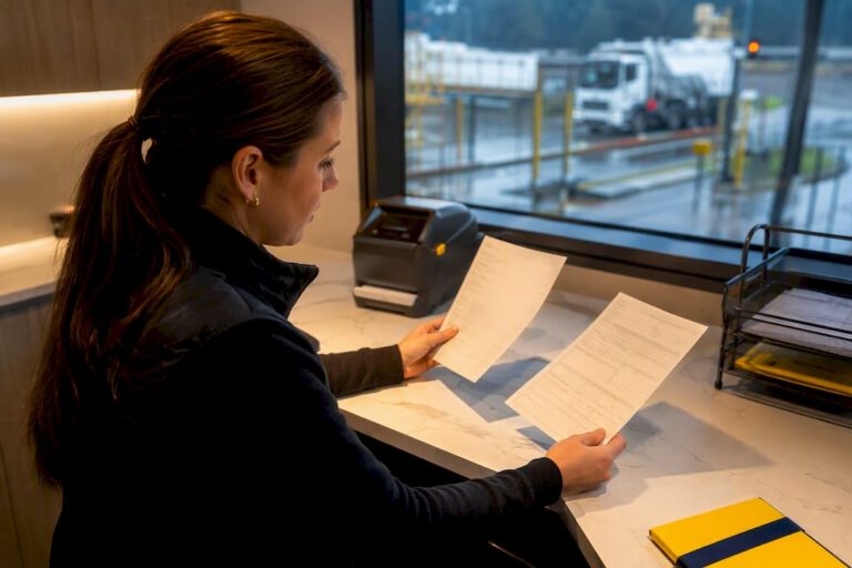 Weighbridge ticket and waste invoice review