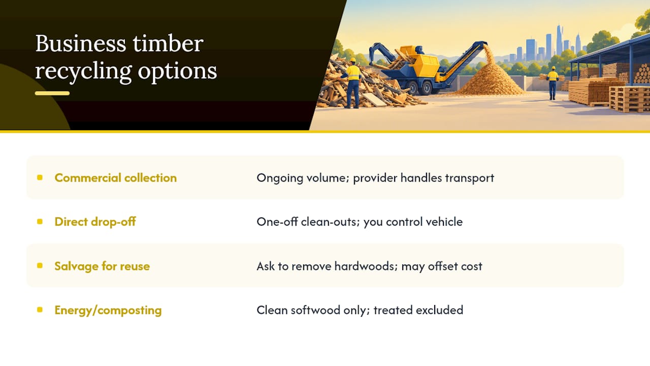 Four business timber recycling routes