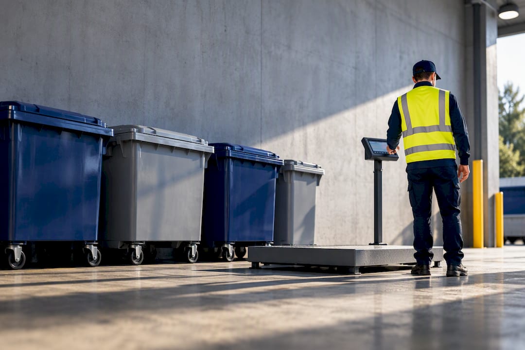Commercial waste streams being weighed for rating data