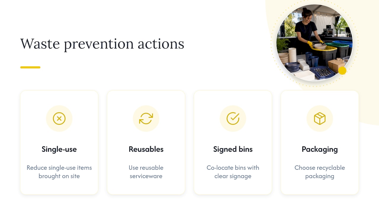 Four practical ways to reduce event waste